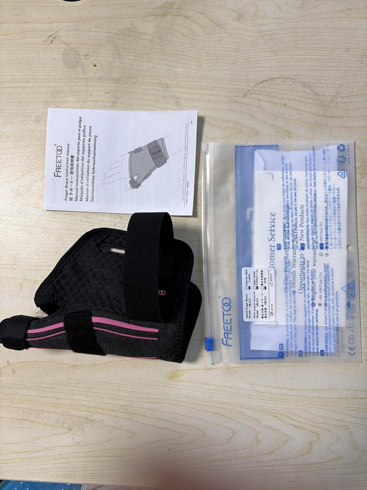 Ergonomical Thumb Support for Arthritis, Breathable and Soft Thumb Splint, Right Hand or Left Hand Thumb Brace for Trigger Thumb,Tendonitis,Sprain.Fit Both Women and Men(S/M Pink/Black)