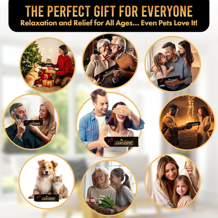 Telescoping Back Scratcher 9 Pcs Set | Backscratcher for Men & Women with 4 Detachable Heads | Scalp & Back Massager Tools | Stocking Fillers for Men | Dad Christmas Gifts | UK Brand