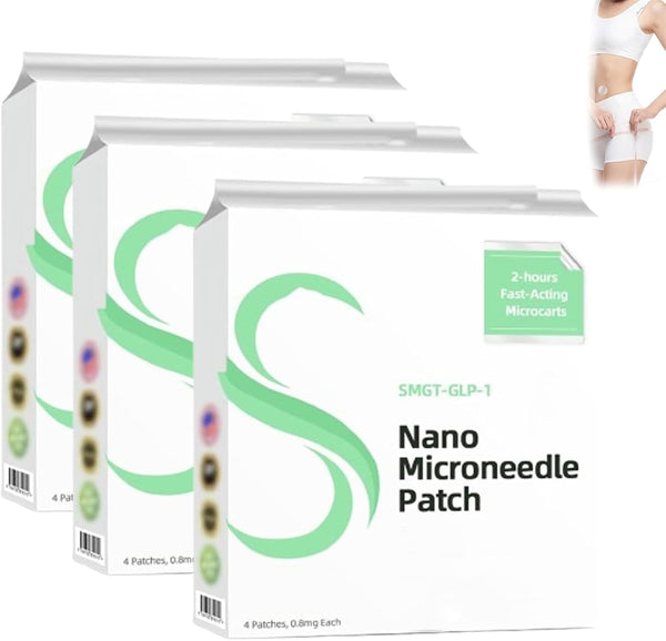 SMGT-GLP-1 Nano Microneedle Patch, Nano Micro Needle Patch, Long-Lasting GLP-1 Microneedlepatch, Glp-1 Patches for Women and Men(3Boxes)