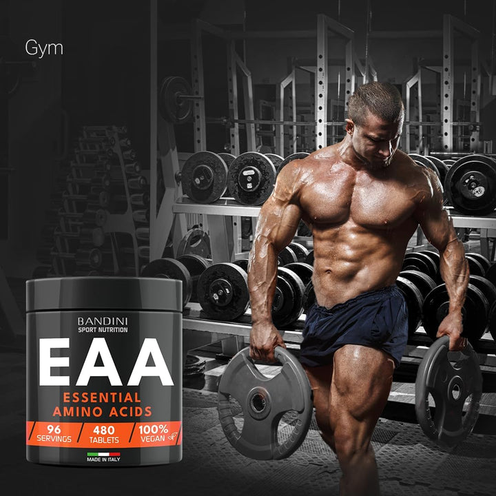 ® EAA Essential Amino Acids | 480 Tablets 96-Day Supply | with All 9 Eaas Intra, Pre and Post Workout | Amino Acid Supplements for Sport | NO Additives, EAA Amino Acids, Vegan Friendly