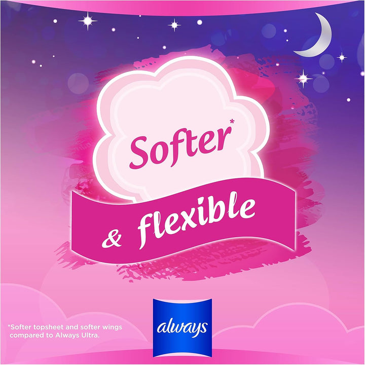 Sensitive Ultra Night Sanitary Towels with Wings, Size 3, 100 Towels (10 X 10 Packs), Saving Box, Odour Neutraliser, Super Absorbent Core, Packaging May Vary