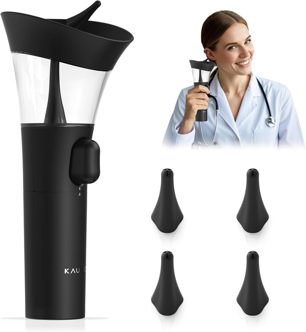 Ear Wax Removal Kit, One-Hand Control Ear Cleaner Earwax Remover, Manual Ear Irrigation Flushing System with 7M Water Pressure & Soft Silicone Tip, Safe Ear Cleaning Tool for Home Use