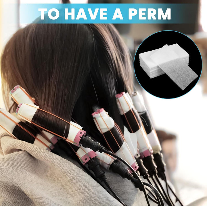 88 Pcs Disposable Salon Hair Perm Papers, Salon Tissue Hair Curling Papers with High Temperature Resistance for Cold Hot Perms Professional Stylist Home