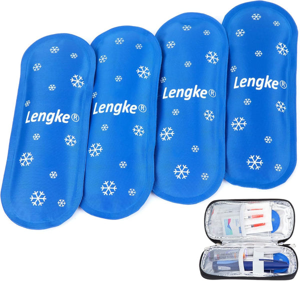 Reusable Ice Packs for Insulin Cooler - 4PCS Nylon Gel Ice Packs for Diabetic Insulin Travel Case Medicine Cool Bag (4PCS)