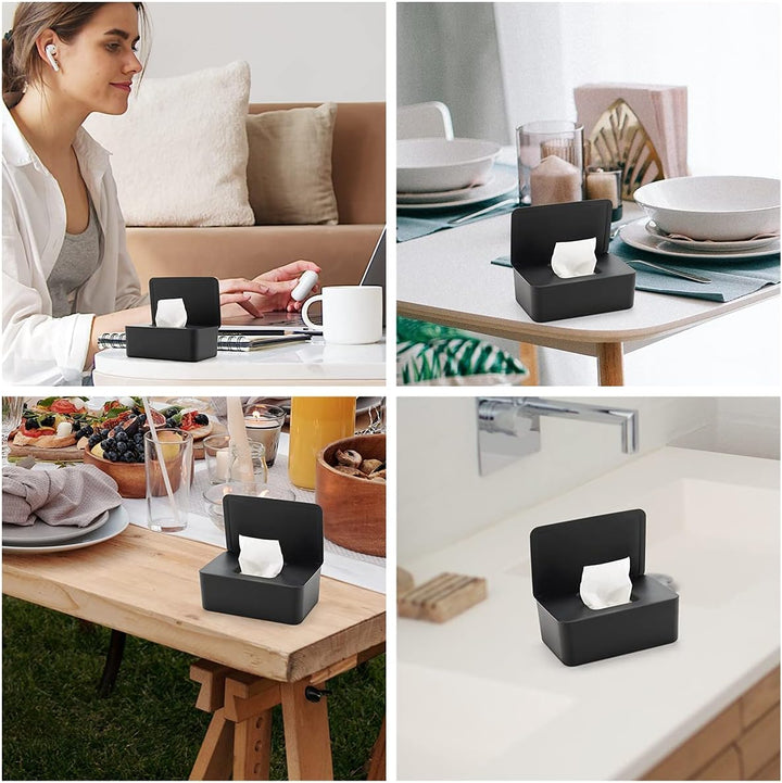 Wet Wipes Dispenser Box, Toilet Wipes Dispenser Box, Dustproof Tissue Storage Box, Baby Water Wipes Dispenser Holder Keep Wipes Fresh with Lid Seal Reusable Wipes Box for Home Office Desk
