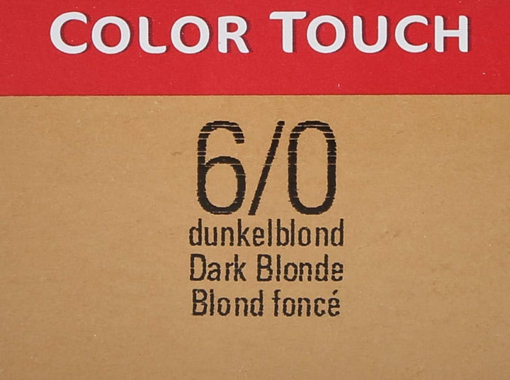 Wella Colour Touch Demi-Permanent Hair Colour, No. 6/0 Dark Blonde, 0.13601 Kg