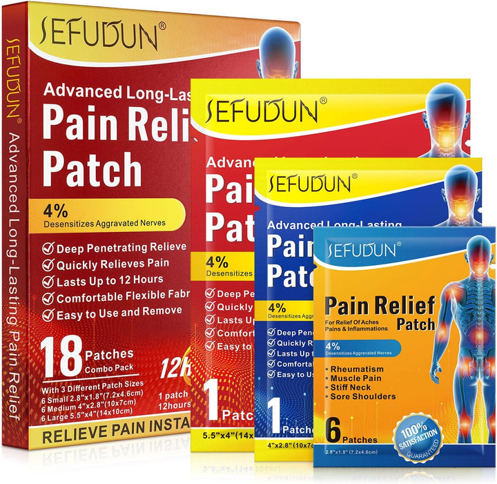 36PCS Pain Relief Patches,Heat Patches Back Relieve Pain in Minutes, Back Patches for Pain Relief for Arthritis,Relieves Muscle Soreness in Back, Neck, Shoulder-Adhesive Heat Pads Plaster