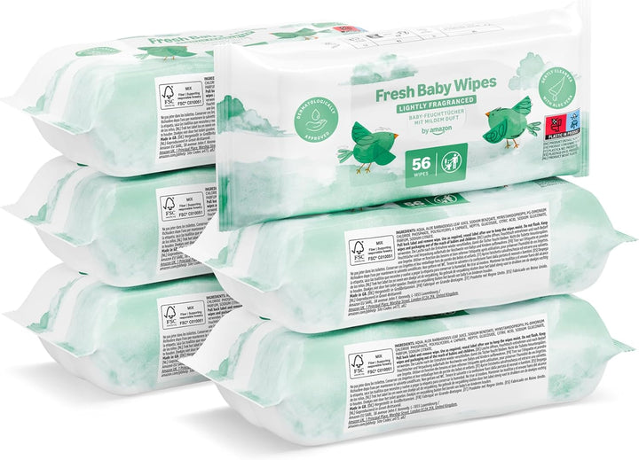 Fresh Baby Wipes, 1008 Wipes, 18 Pack of 56, (Previously a Mama Bear Brand, Same Product)