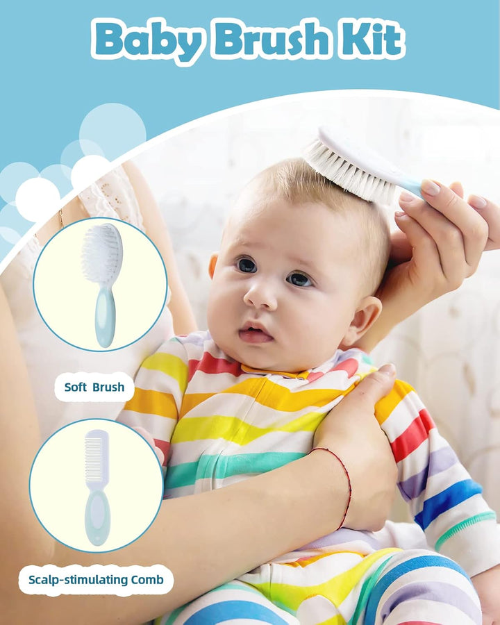 Baby Health Care Kit - Baby Grooming Kit Newborn Baby Care Accessories, 15PCS Safety Cutter Nail Care Set, Nursery Baby Care Kit for Infants Newborns (Blue)