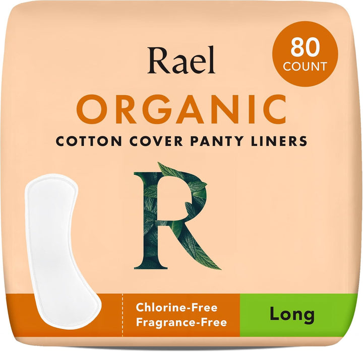 Organic Cotton Cover Panty Liners for Women - Light Absorbency, Vegan, Cruelty Free, Hypoallergenic, Unscented, Chlorine Free (Regular, 44 Count)