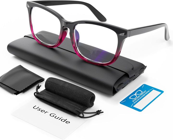 Blue Light Blocking Glasses, Gaming Computer Glasses anti Glare Headache Eyes Strain Glasses with Blue Light Filter, Super Light Weight Fashion