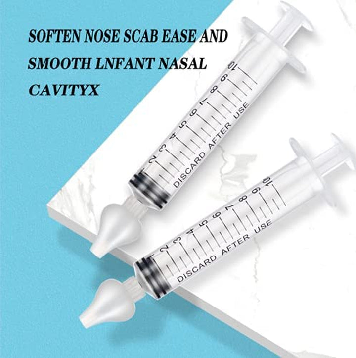 2 Pcs Baby Nasal Aspirator, Portable Nasal Irrigator, Reusable Silicone Nasal Suction Tip, Safe & Comfortable, Transparent