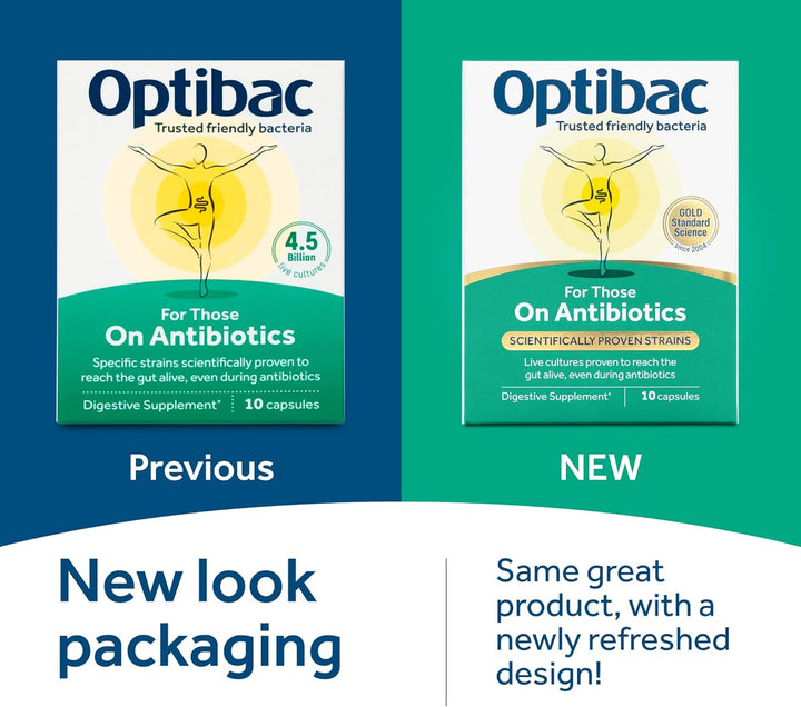 for Those on Antibiotics - Vegan Digestive Probiotic Supplement - Lactobacillus Specifically Researched Alongside Antibiotics - Most Recommended Brand - 10 Capsules