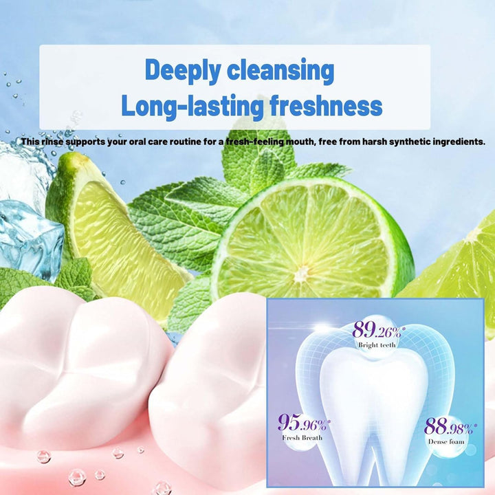 Whyte Oil Pulling Rinse, Spearmint Oils Pullings Rinse, Natural Oral Cleanse, Remove Yellow Stains and Brighten Teeth