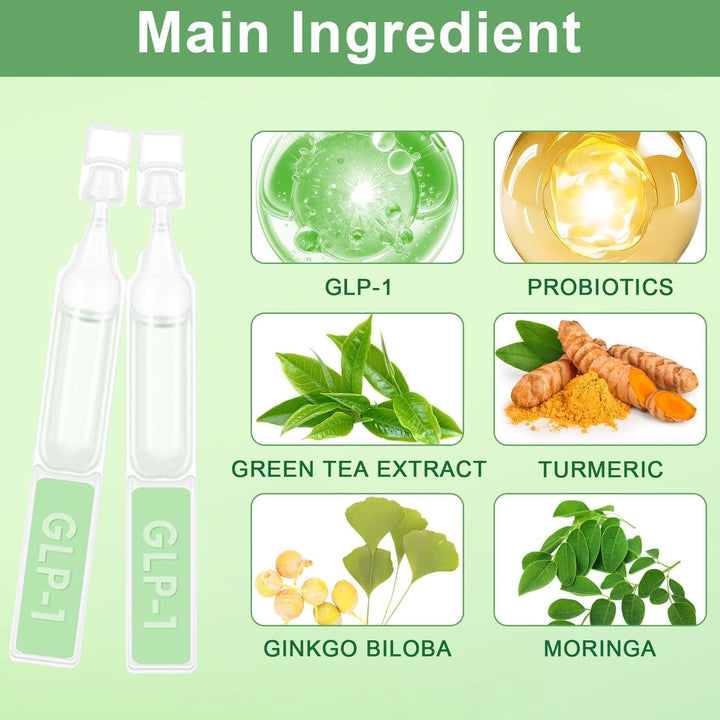 15 Pcs Glp1 Weight Loss Drops, Glp-1 Oral Solution Liquid, Natural Plant Extract Relieve Skin Burden, Unisex (B)