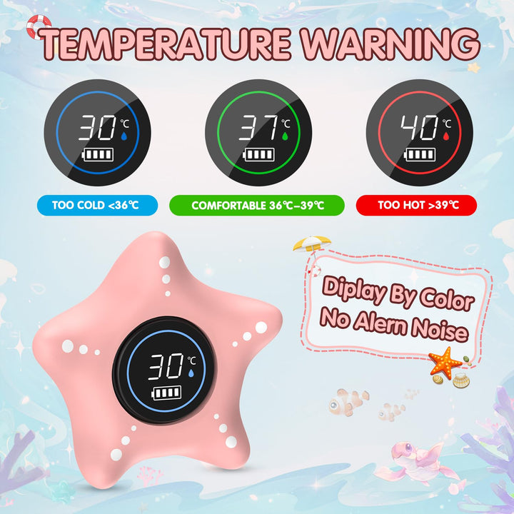 Baby Bath Thermometer，Rechargeable Bath Tub Water Thermometer Safety，Pregnancy&Infant Safety Water Thermometer