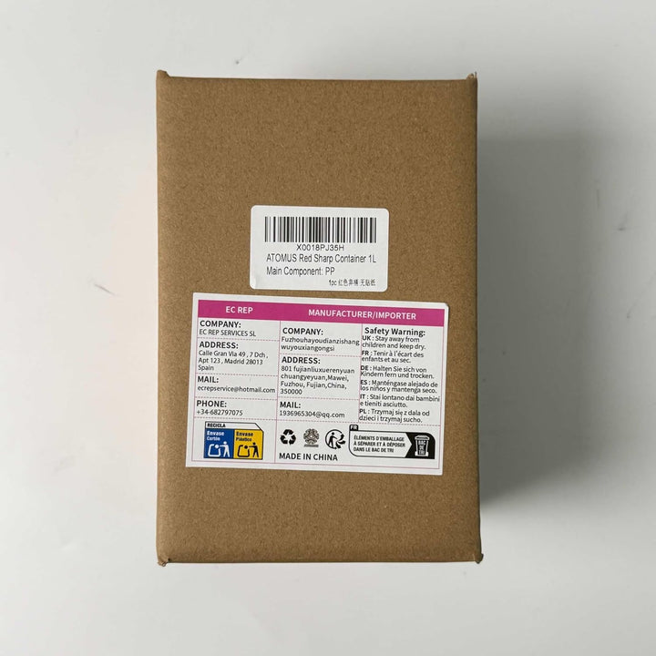 Sharp Container,  1L Tattoo Plastic Sharp Container Tattoo Medical Disposal Biohazard Needle Waste Box Safe Lock Container Tattoo Supplies (1Pc Red)