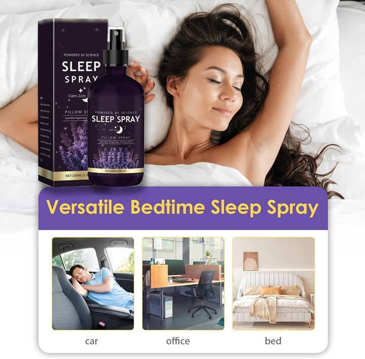 Lavender Sleep Spray-Lavender Pillow Spray Sleep-Aromatherapy Mist for Relaxing and Restful S-Leep-Calming Bed S-Pray with Essential Oils-Sleep Aid for Travel and Bedtime-S-Leep S-Pray Pillow Mist