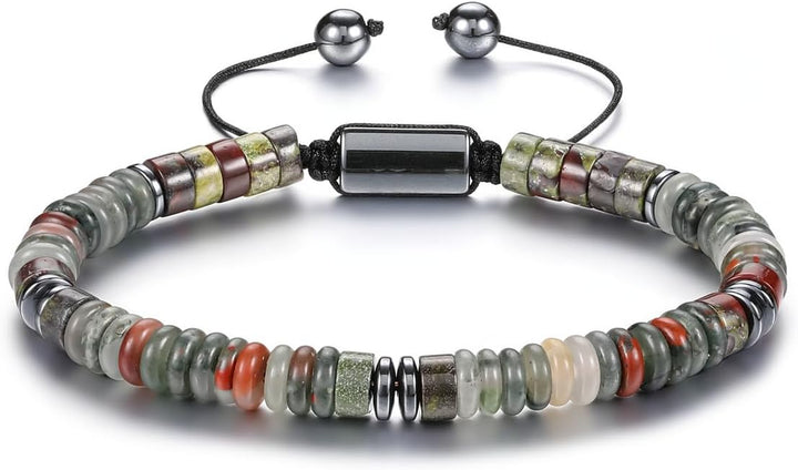Healing Crystals Bracelet Adjustable Natural Crystal Stone Bracelets for Men and Women