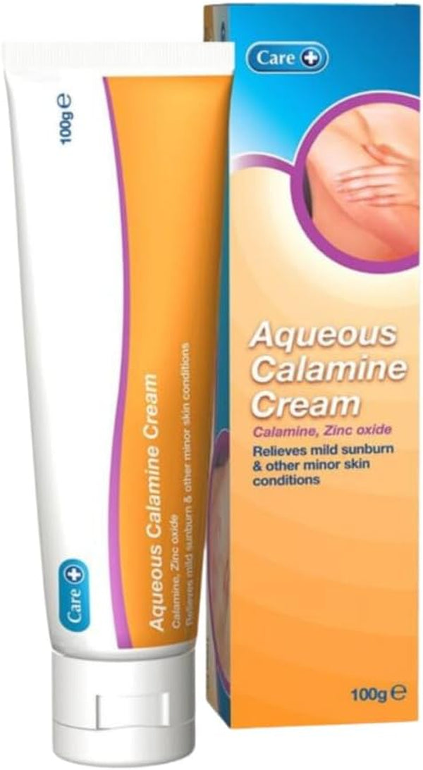 Aqueous Calamine Cream Sunburn Relief Soothing Itch Relief Cream Itchy Skin Relief for Adults & Children TLC for Dry Skin and Other Minor Skin Conditions 100G 1 Pack