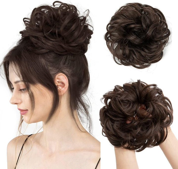 Messy Bun Hair Piece for Womens Synthetic Scrunchies Buns Extension Hairpieces Updo Pony Tail Dirty Blonde
