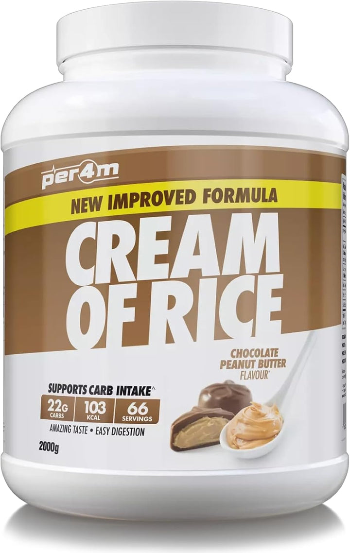 Protein Cream of Rice | Easy-To-Digest Complex Carbohydrate | Gluten-Free, Plant-Based Smooth Rice Porridge | Ideal Pre Post-Workout (2Kg, Chocolate Brownie Batter)
