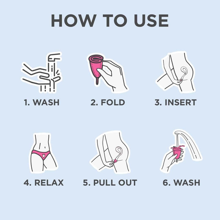 Menstrual Cups - Size a | Medium - 18 Years & Above(Have Not Given Birth Vaginally) - Leak-Proof - Safety of 100% Medical Grade Silicone - Storage Pouch Included - Menstrual Cup - Period Cup