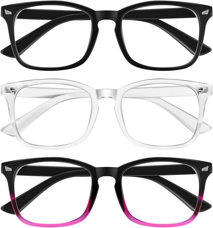 Blue Light Glasses Blue Light Blocking Glasses for Women Men Computer Screen Filter anti Headache Eyestrain Glare UV Gaming Glasses Lightweight Eyeglasses Non-Prescription