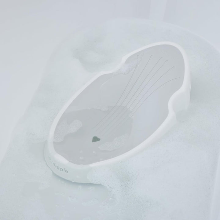 | Newborn Baby Bath Support | Ergonomic Soft-Touch Seat | Lightweight Non-Slip Base | Hygienic & Compact | Perfect for Babies up to 6 Months / 9 Kg | White & Grey