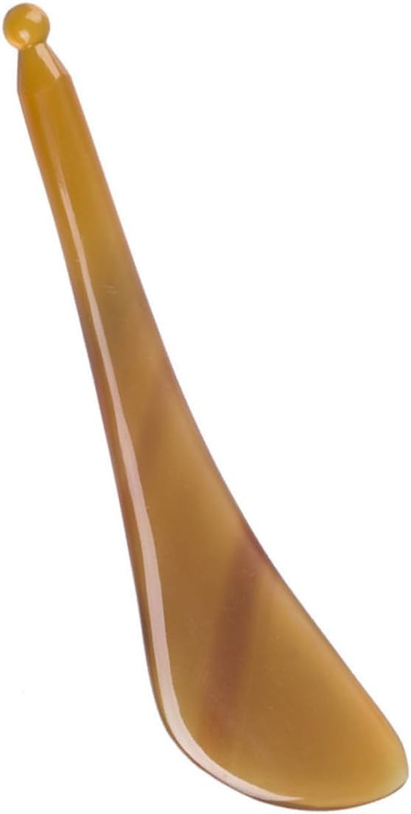 Yak Horn Gua Sha Board Lightweight Facial Massage Tool for Face and Eye Area Smooth Surface Scraping Plate to Promote and Relax Tendons Compact for Travel And