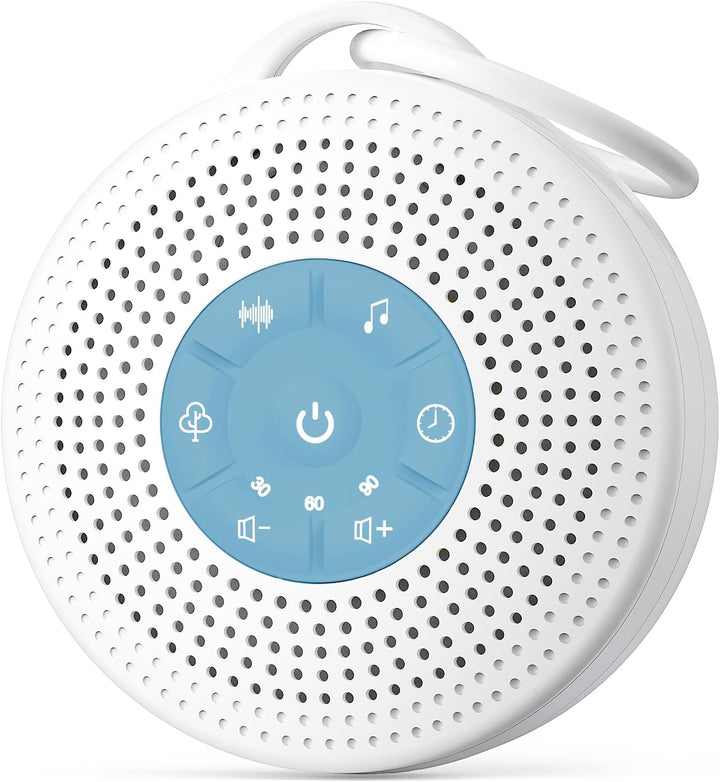 White Noise Machine Baby, Portable White Noise Machine for Adults with 2000Mah Battery, Rain Sound Machine with 21 Soothing Sounds, Sound Therapy with Timer and Volume Adjustment for Sleeping Nursery