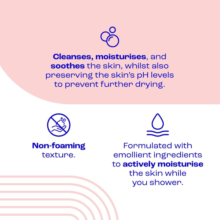 Shower Cream for Dry, Sensitive, and Itchy Skin - Moisturising Body Wash for Men and Women - Helps Maintain Skin Ph - Suitable for Eczema and Dermatologically Tested - 200 Ml