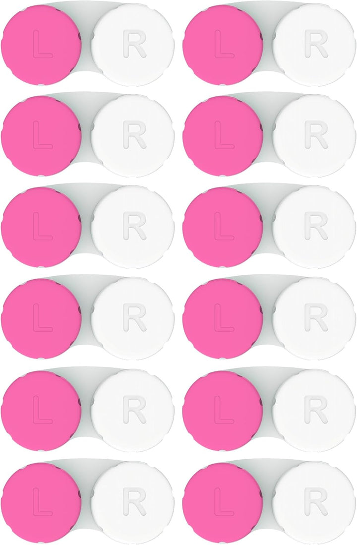 Contact Lens Cases 12 Pack. One Year Supply. Protect Your Eyes by Changing Your Contact Lens Case Monthly