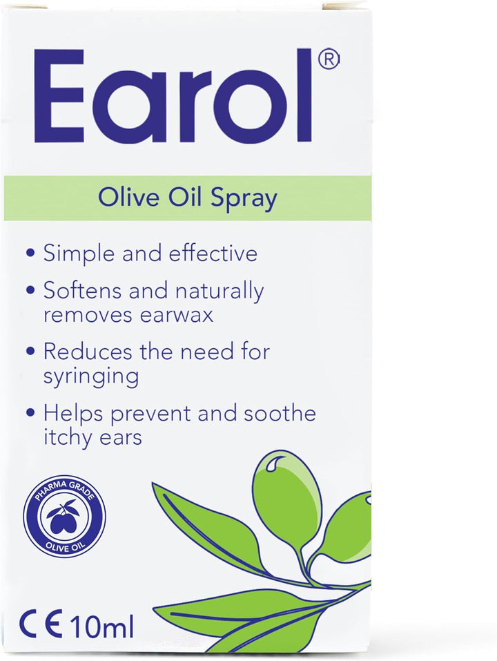 Olive Oil Ear Wax Removal Spray, Clinically Proven, Reduces Need for Syringing, Metered Dose, 1 Pack of 10Ml Oil Spray Bottle