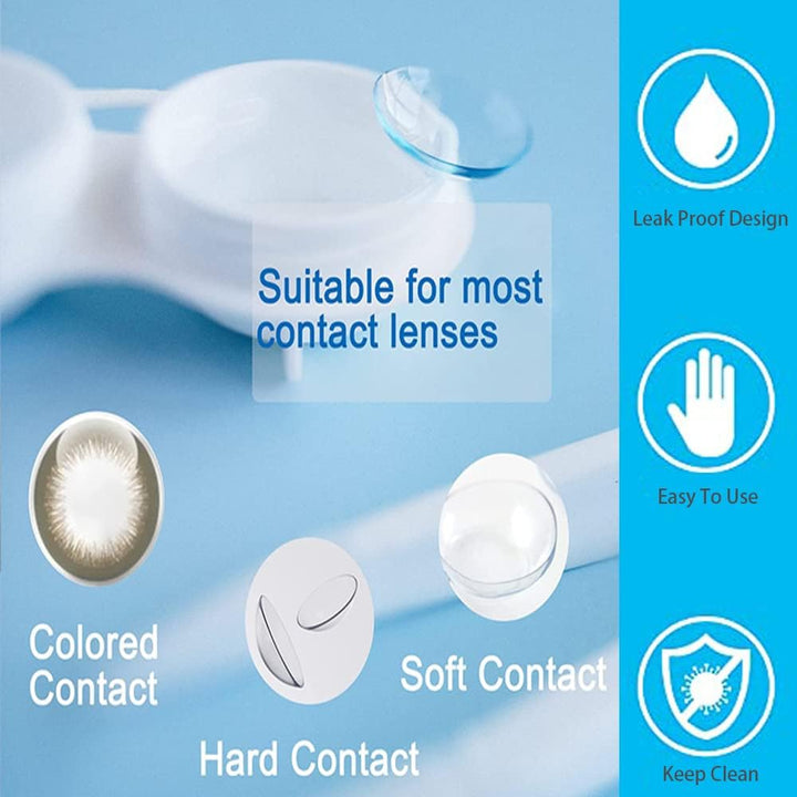 6 Packs Contact Lens Cases, Contact Lenses Holder Box with Left/Right Caps for Home Travel Outdoor