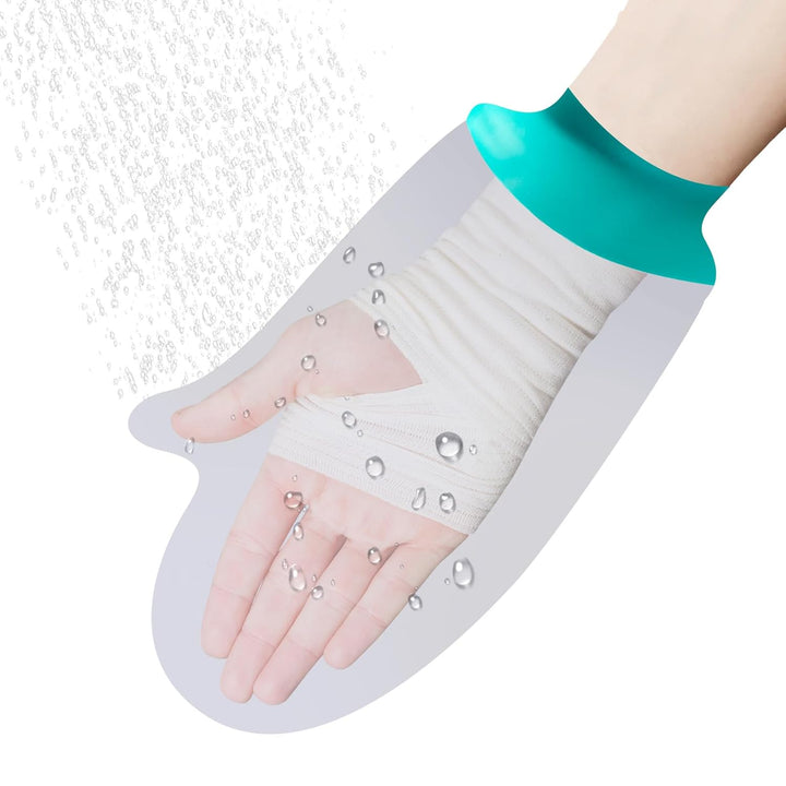 Waterproof Hand Cast Cover for Shower after Surgery, Soft Comfortable Cast Protectors for Broken Hands, Fingers, Wrists, Reusable Elastic Cast Bag for Bandage, Wound Care Supplies