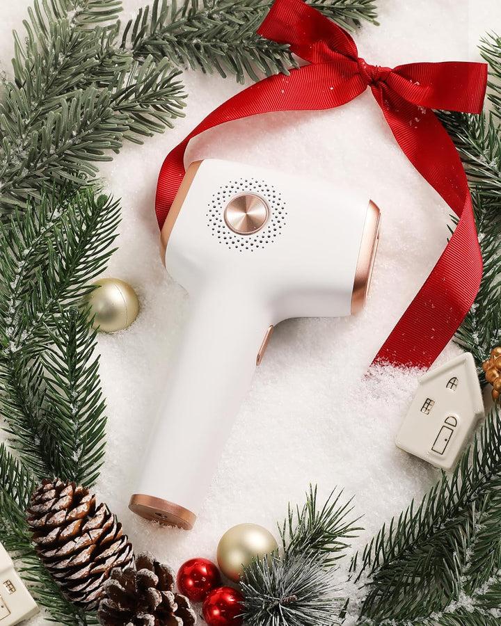 IPL Hair Removal Device with Ice Cooling Function,999999 Flashes 9 Level Painless Long Lasting Hair Remover System for Facial,Bikini,Body (White)