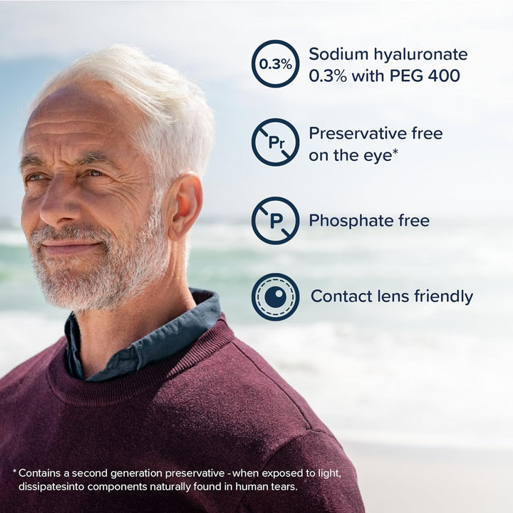 Rayner  Protect - Eye Drops for Mild to Moderate Dry Eye - Contact Lens Friendly, 10Ml