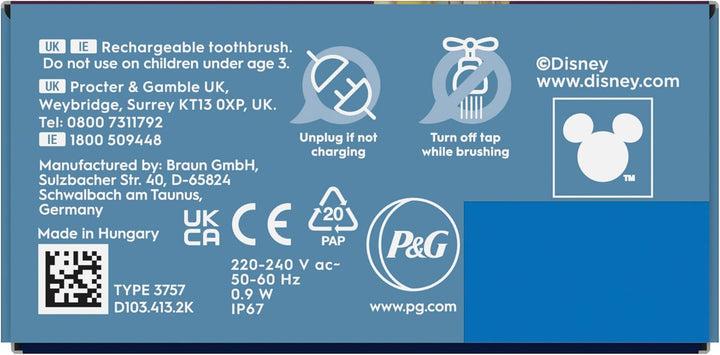 Pro Kids Electric Toothbrush, 1 Handle Featuring Disney the Lion King, 1 Toothbrush Head, Designed by Braun, for Ages 3+