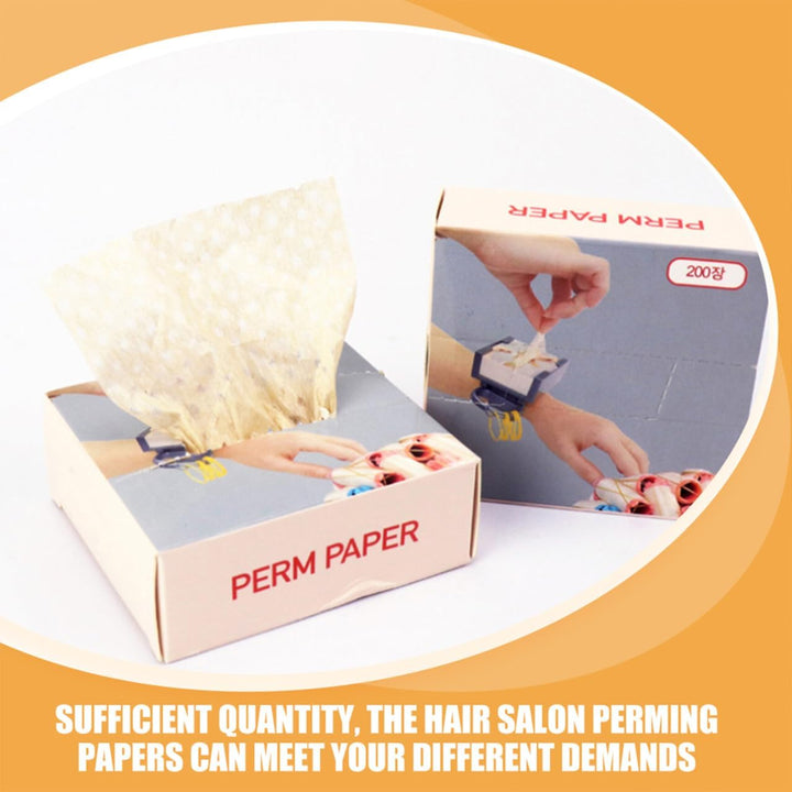 200Pcs Disposable Ultrathin Perm Papers for Hair Salon - Hot and Cold Perming, Professional Hairdressing End Papers for Perm Rods