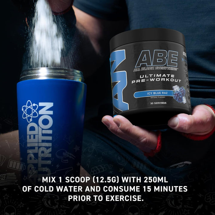 ABE Pre Workout - All Black Everything Pre Workout Powder, Energy & Physical Performance with Citrulline, Creatine, Beta Alanine (375G - 30 Servings) (Tropical)