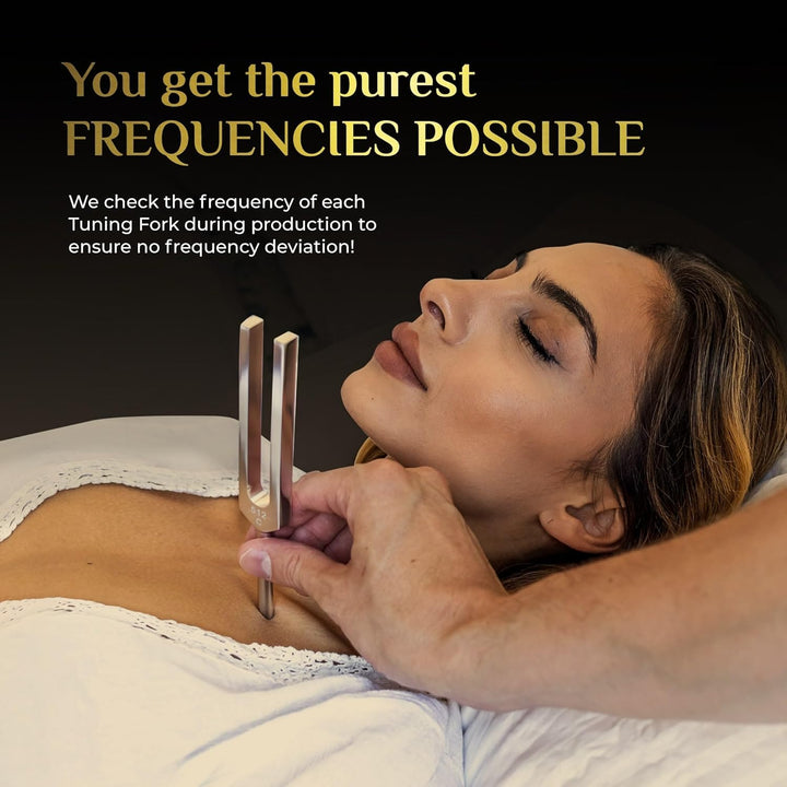 Tuning Forks for Healing (128Hz, 256Hz, 512Hz) — Body Weighted Tuning Forks Medical for Chakra Healing — Ideal Spiritual Gift for Women — Tuning Fork Set Frequency Healing Devices