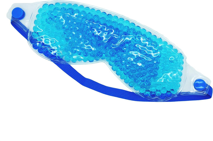 Go Opticians 2In1 Hydrogel Eye Mask Bead Hot Compress Cold Pack Therapy for Relaxation Stress Relief, Puffy Eyes, Tiredness, Blepharitis, Dry Eye, Headache & More (Blue X 1)