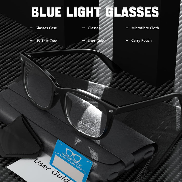 Blue Light Blocking Glasses, Gaming Computer Glasses anti Glare Headache Eyes Strain Glasses with Blue Light Filter, Super Light Weight Fashion