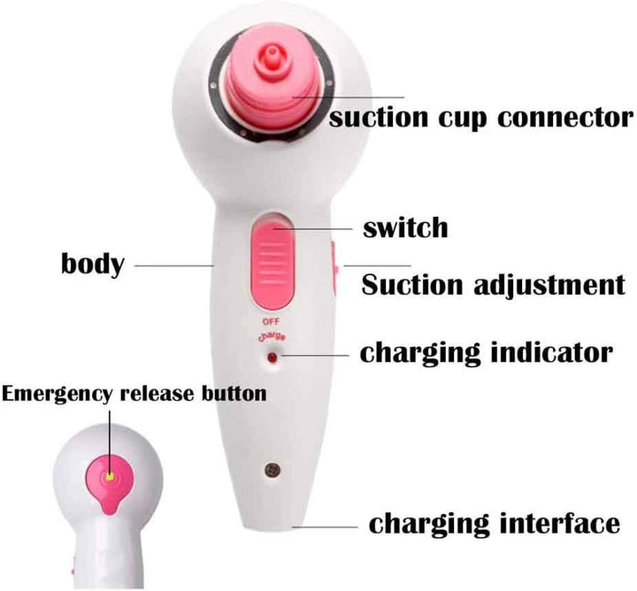 Electric Breast Enhancement Instrument, Chest Massager Female Breast Enlargement Amplifier Prevent Breast Sagging, Promote Breast Enlarger Beauty (S)