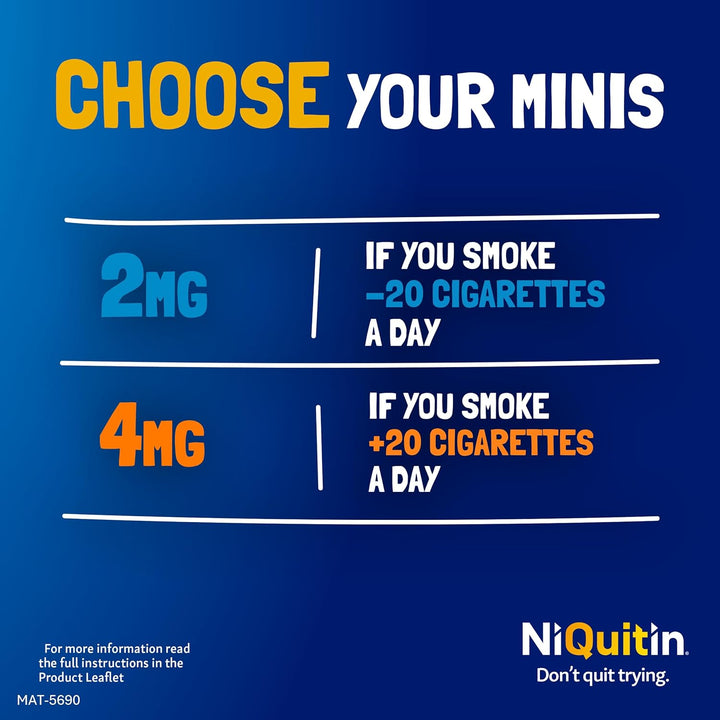 Minis Mint 2 Mg Lozenges - Effective Smoking Craving Relief - Practical Pocket-Sized Container - 100 Mini Lozenges - Relieve Sudden Cravings - Reduce and Quit Smoking Aid