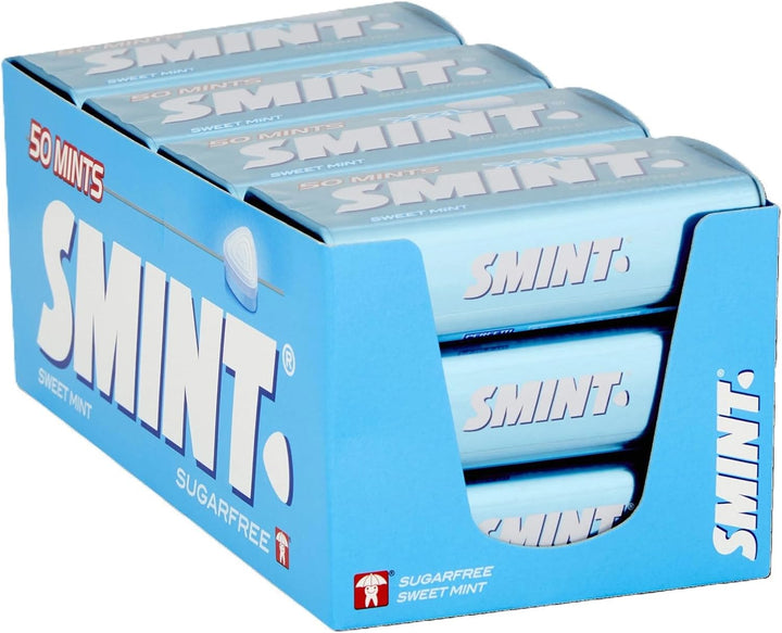 Sugar Free Mints – 2 Hour Clean Breath, 50 XXL Peppermint Flavour - 12 Tins
