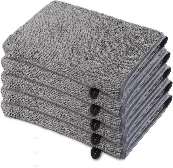 Microfibre Body Wash Mitts, 5PCS Flannel Face Mitt Makeup Remover Mitt for Face Body Bath SPA (5.91 * 8.27 Inches)