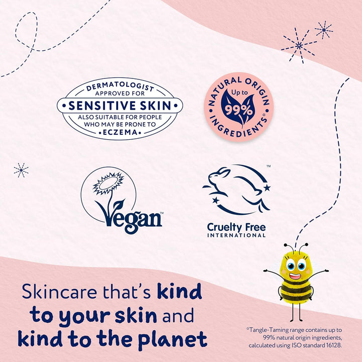 Tangle Taming Hair Detangler Spray, Heat Styling Protector, Strawberry and Mint, Children, Kids, 100Ml