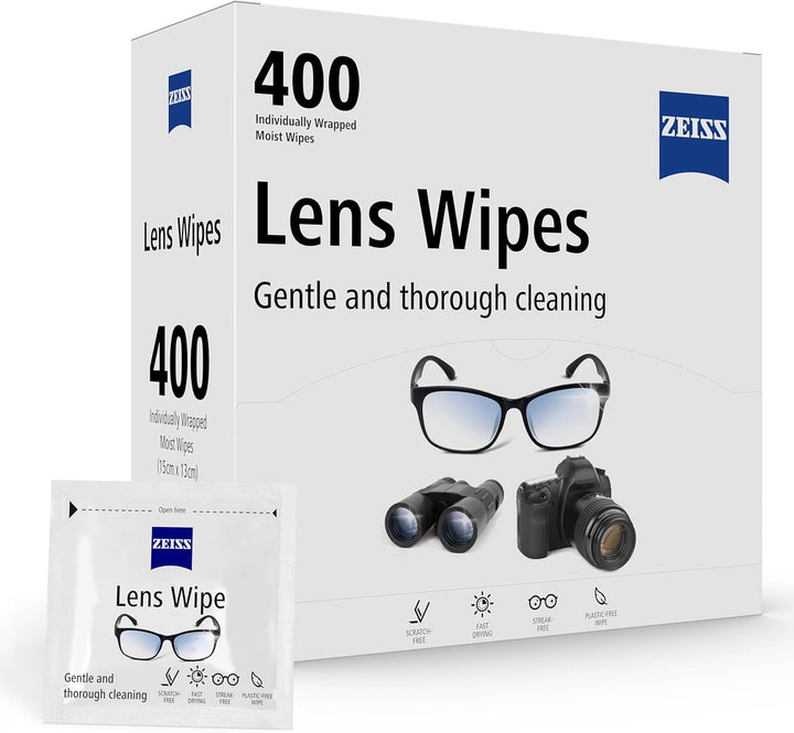 Lens Wipes, Lens Cleaner for Glasses, Cameras & Binoculars,Individually Packed Single Use Disposable Cloths in Sachets, for Handy and Portable Spectacle Cleaning on the Go, 200 Count (Pack of 1)